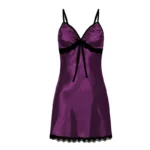 Women V-neck sexy nightgown pajamas - S, purple